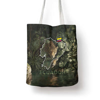 Ecuador Tote Bag with Jaguar Rainforest Map Design - Wonder Print Shop