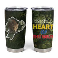 Ecuador Tumbler Cup with Jaguar Rainforest Map Design - Wonder Print Shop