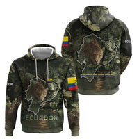 Ecuador Zip Hoodie with Jaguar Rainforest Map Design - Wonder Print Shop