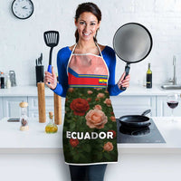 Ecuador Apron with Rose Garden and Floral Texture Design - Wonder Print Shop