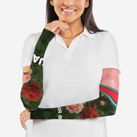 Ecuador Arm Sleeves with Rose Garden and Floral Texture Design - Wonder Print Shop