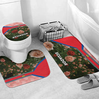 Ecuador Bathroom Set with Rose Garden and Floral Texture Design - Wonder Print Shop