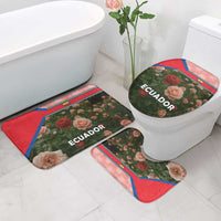 Ecuador Bathroom Set with Rose Garden and Floral Texture Design - Wonder Print Shop