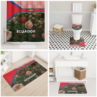 Ecuador Bathroom Set with Rose Garden and Floral Texture Design - Wonder Print Shop