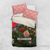 Ecuador Bedding Set with Rose Garden and Floral Texture Design - Wonder Print Shop