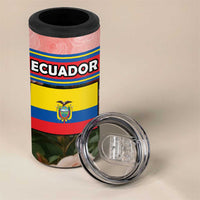 Ecuador 4 in 1 Can Cooler Tumbler with Rose Garden and Floral Texture Design - Wonder Print Shop