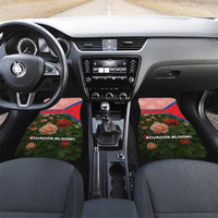 Ecuador Car Mats with Rose Garden and Floral Texture Design - Wonder Print Shop