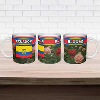 Ecuador Ceramic Mug with Rose Garden and Floral Texture Design - Wonder Print Shop