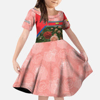 Ecuador Family Matching Long Sleeve Bodycon Dress and Hawaiian Shirt with Rose Garden and Floral Texture Design - Wonder Print Shop