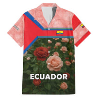 Ecuador Family Matching Mermaid Dress and Hawaiian Shirt with Rose Garden and Floral Texture Design - Wonder Print Shop