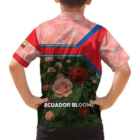 Ecuador Family Matching Puletasi and Hawaiian Shirt with Rose Garden and Floral Texture Design - Wonder Print Shop