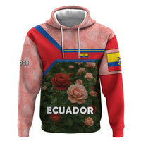 Ecuador Hoodie with Rose Garden and Floral Texture Design - Wonder Print Shop