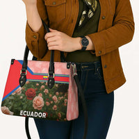 Ecuador Leather Bag with Rose Garden and Floral Texture Design - Wonder Print Shop