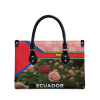 Ecuador Leather Bag with Rose Garden and Floral Texture Design - Wonder Print Shop