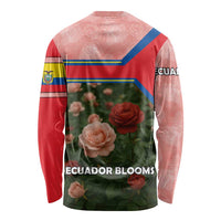 Ecuador Long Sleeve Shirt with Rose Garden and Floral Texture Design - Wonder Print Shop