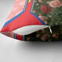 Ecuador Pillow Cover with Rose Garden and Floral Texture Design - Wonder Print Shop