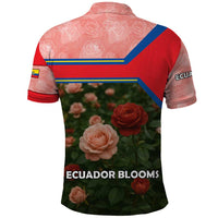 Ecuador Polo Shirt with Rose Garden and Floral Texture Design - Wonder Print Shop