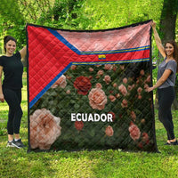 Ecuador Quilt with Rose Garden and Floral Texture Design - Wonder Print Shop