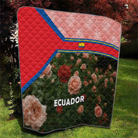 Ecuador Quilt with Rose Garden and Floral Texture Design - Wonder Print Shop