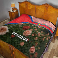Ecuador Quilt with Rose Garden and Floral Texture Design - Wonder Print Shop