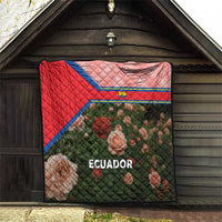 Ecuador Quilt with Rose Garden and Floral Texture Design - Wonder Print Shop