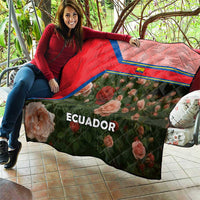 Ecuador Quilt with Rose Garden and Floral Texture Design - Wonder Print Shop