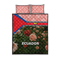 Ecuador Quilt Bed Set with Rose Garden and Floral Texture Design - Wonder Print Shop
