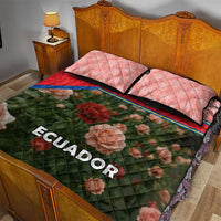 Ecuador Quilt Bed Set with Rose Garden and Floral Texture Design - Wonder Print Shop