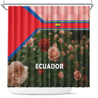 Ecuador Shower Curtain with Rose Garden and Floral Texture Design - Wonder Print Shop