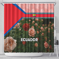 Ecuador Shower Curtain with Rose Garden and Floral Texture Design - Wonder Print Shop