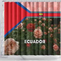 Ecuador Shower Curtain with Rose Garden and Floral Texture Design - Wonder Print Shop