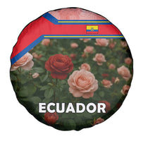 Ecuador Spare Tire Cover with Rose Garden and Floral Texture Design - Wonder Print Shop