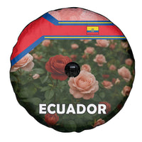 Ecuador Spare Tire Cover with Rose Garden and Floral Texture Design - Wonder Print Shop