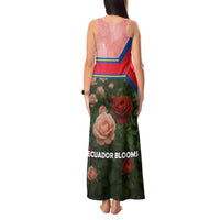 Ecuador Tank Maxi Dress with Rose Garden and Floral Texture Design - Wonder Print Shop
