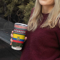 Ecuador Tumbler Cup with Rose Garden and Floral Texture Design - Wonder Print Shop