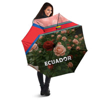 Ecuador Umbrella with Rose Garden and Floral Texture Design - Wonder Print Shop