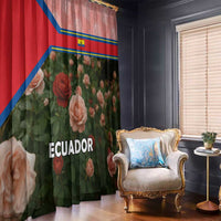 Ecuador Window Curtain with Rose Garden and Floral Texture Design - Wonder Print Shop