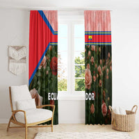 Ecuador Window Curtain with Rose Garden and Floral Texture Design - Wonder Print Shop