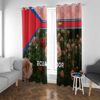 Ecuador Window Curtain with Rose Garden and Floral Texture Design - Wonder Print Shop