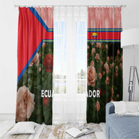 Ecuador Window Curtain with Rose Garden and Floral Texture Design - Wonder Print Shop