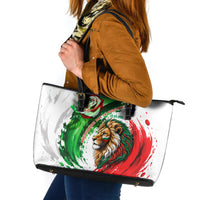 Bulgaria Independence Day Leather Tote Bag Bulgarian Flag Patriotic Lion National Emblem
