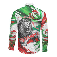 Bulgaria Independence Day Long Sleeve Button Shirt Bulgarian Flag Patriotic Lion National Emblem