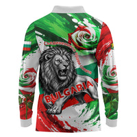 Bulgaria Independence Day Long Sleeve Polo Shirt Bulgarian Flag Patriotic Lion National Emblem