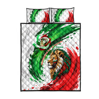 Bulgaria Independence Day Quilt Bed Set Bulgarian Flag Patriotic Lion National Emblem