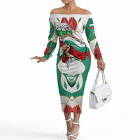Bulgaria Independence Day 1908 Off The Shoulder Long Sleeve Dress Veliko Tarnovo Monument National Flag Patriot