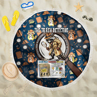 Jimothy The Raccoon The Trash Detective Beach Blanket Funny Noir Sleuth Missing Snacks Crime Mystery