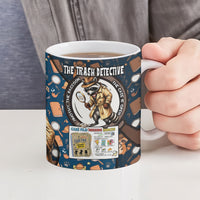Jimothy The Raccoon The Trash Detective Ceramic Mug Funny Noir Sleuth Missing Snacks Crime Mystery