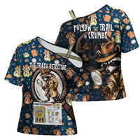 Jimothy The Raccoon The Trash Detective Cross Shoulder Shirt Funny Noir Sleuth Missing Snacks Crime Mystery