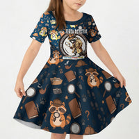 Jimothy The Raccoon The Trash Detective Kid Short Sleeve Dress Funny Noir Sleuth Missing Snacks Crime Mystery