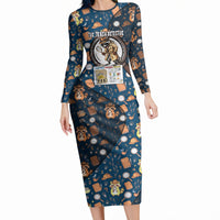 Jimothy The Raccoon The Trash Detective Long Sleeve Bodycon Dress Funny Noir Sleuth Missing Snacks Crime Mystery